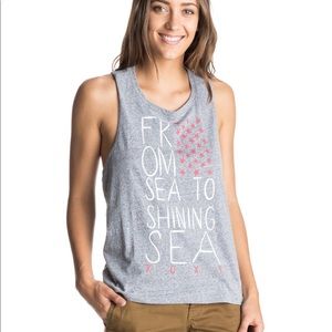 S Roxy Tank- cute back - “from sea to shining sea”